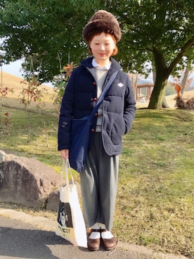 「chambre de charme（シャンブルドゥシャーム）のアイテム（パンツ）」を使った、よちさん（レディース・157cm）の冬コーディネート