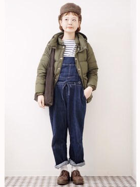 「BEAMS BOY（ビームスボーイ）のアイテム（ジャケット/アウター）」を使った、よちさん（レディース・157cm）の冬コーディネート