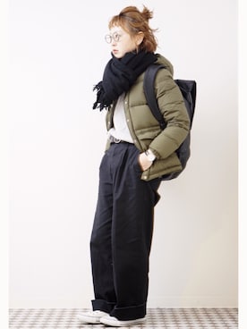 「BEAMS BOY（ビームスボーイ）のアイテム（ジャケット/アウター）」を使った、よちさん（レディース・157cm）の冬コーディネート