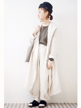 「CUBE SUGAR（キューブシュガー）のアイテム（その他アウター）」を使った、よちさん（レディース・157cm）の春コーディネート