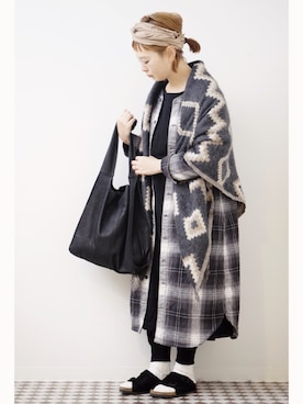 「BEAMS BOY（ビームスボーイ）のアイテム（シャツワンピース）」を使った、よちさん（レディース・157cm）の春コーディネート