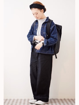 「orSlow（オアスロウ）のアイテム（ジャケット/アウター）」を使った、よちさん（レディース・157cm）の春コーディネート