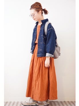 「orSlow（オアスロウ）のアイテム（ジャケット/アウター）」を使った、よちさん（レディース・157cm）の春コーディネート