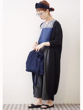 「chambre de charme（シャンブルドゥシャーム）のアイテム（パンツ）」を使った、よちさん（レディース・157cm）の夏コーディネート