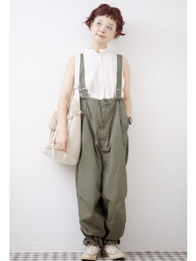 「アイテム（腕時計、ブラウン系）」を使った、よちさん（レディース・157cm）の秋コーディネート