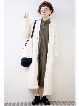 「haco!（ハコ）のアイテム（その他アウター）」を使った、よちさん（レディース・157cm）の秋コーディネート