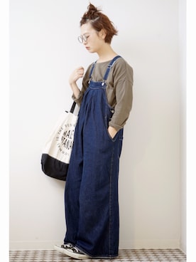 「FREAK'S STORE（フリークスストア）のアイテム（トートバッグ）」を使った、よちさん（レディース・157cm）の秋コーディネート