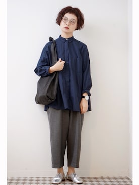 「chambre de charme（シャンブルドゥシャーム）のアイテム（パンツ）」を使った、よちさん（レディース・157cm）の秋コーディネート