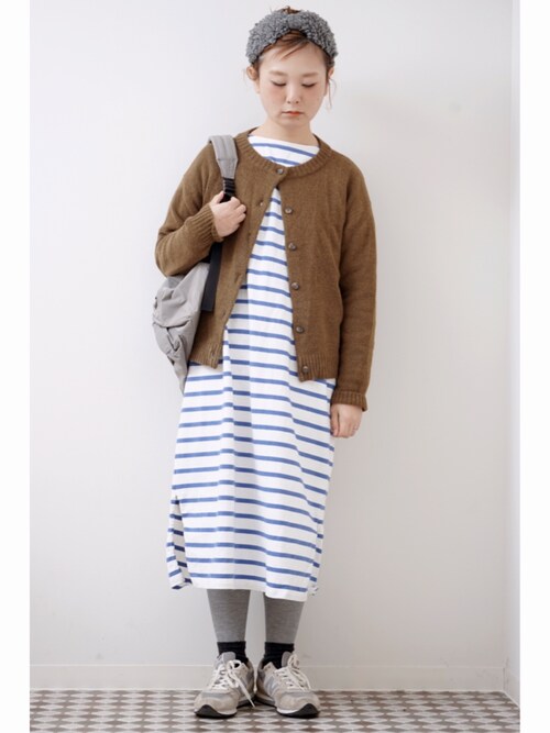 よち is wearing Dot＆Stripes CHILD　WOMAN "EARTH MADE hand madeヘアバンド"