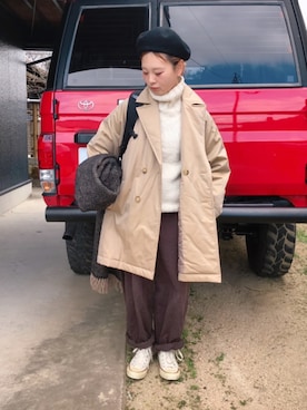 「BEAMS BOY（ビームスボーイ）のアイテム（その他アウター）」を使った、よちさん（レディース・157cm）の冬コーディネート