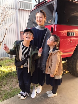 「TWEED MILL（ツイードミル）のアイテム」を使った、よちさん（レディース・157cm）の春コーディネート