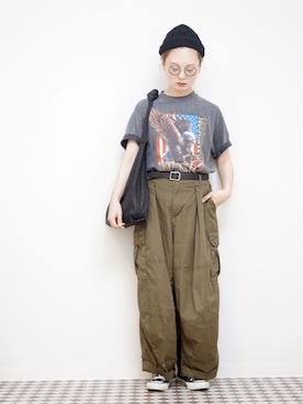 「CONVERSE（コンバース）のCONVERSE ALL STAR　ハイカットスニーカー（スニーカー）」を使った、よちさん（レディース・157cm）の春コーディネート