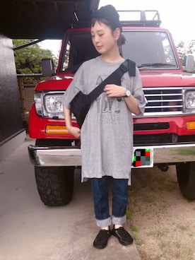 「TIMEX（タイメックス）のアイテム」を使った、よちさん（レディース・157cm）の夏コーディネート