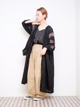 「CONVERSE（コンバース）のCONVERSE ALL STAR　ハイカットスニーカー（スニーカー）」を使った、よちさん（レディース・157cm）の秋コーディネート