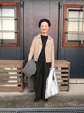 「TWEED MILL（ツイードミル）のアイテム」を使った、よちさん（レディース・157cm）の秋コーディネート