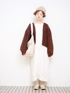 「earth music&ecology（アースミュージックアンドエコロジー）のアイテム」を使った、よちさん（レディース・157cm）の秋コーディネート