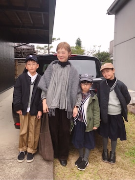 「TWEED MILL（ツイードミル）のアイテム」を使った、よちさん（レディース・157cm）の冬コーディネート