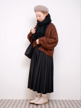 「Steven Alan（スティーブンアラン）のアイテム（その他シューズ）」を使った、よちさん（レディース・157cm）の冬コーディネート