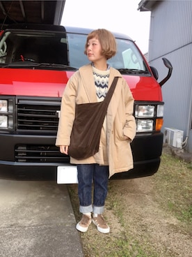 「BEAMS BOY（ビームスボーイ）のアイテム（その他アウター）」を使った、よちさん（レディース・157cm）の冬コーディネート