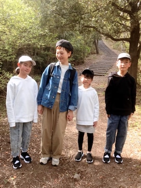 「PUBLUX（パブリュクス）のアイテム（デニムジャケット）」を使った、よちさん（レディース・157cm）の春コーディネート