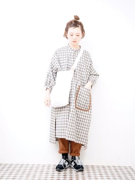 「CUBE SUGAR（キューブシュガー）のアイテム」を使った、よちさん（レディース・157cm）の春コーディネート