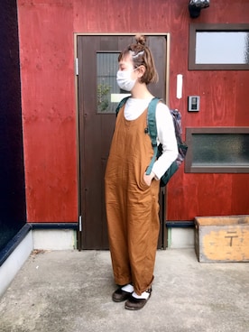 「Denime（ドゥニーム）のアイテム（バッグ）」を使った、よちさん（レディース・157cm）の春コーディネート