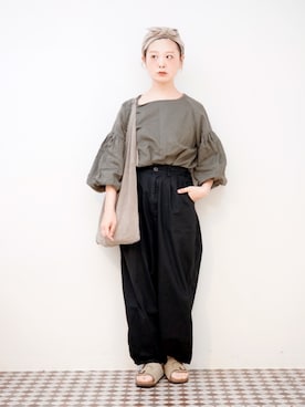 「CUBE SUGAR（キューブシュガー）のアイテム」を使った、よちさん（レディース・157cm）の夏コーディネート