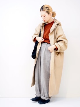 「Sunny clouds（サニークラウズ）のアイテム」を使った、よちさん（レディース・157cm）の秋コーディネート