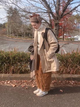 「BEAMS BOY（ビームスボーイ）のアイテム（その他アウター）」を使った、よちさん（レディース・157cm）の冬コーディネート