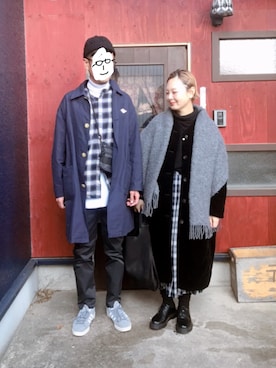 「chambre de charme（シャンブルドゥシャーム）のアイテム（スカート）」を使った、よちさん（レディース・157cm）の冬コーディネート