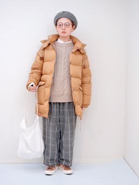 「BEAMS BOY（ビームスボーイ）のアイテム（ジャケット/アウター）」を使った、よちさん（レディース・157cm）の冬コーディネート
