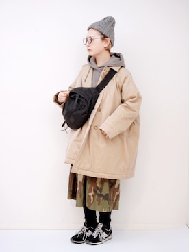 「BEAMS BOY（ビームスボーイ）のアイテム（その他アウター）」を使った、よちさん（レディース・157cm）の冬コーディネート
