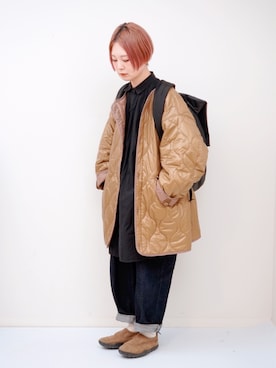 「アクティブ」｜「アイテム（シャツワンピース）」を使った、よちさん（レディース・157cm）の春コーディネート