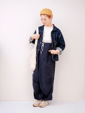 「orSlow（オアスロウ）のアイテム（ジャケット/アウター）」を使った、よちさん（レディース・157cm）の春コーディネート