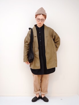 「Minnetonka（ミネトンカ）のアイテム」を使った、よちさん（レディース・157cm）の春コーディネート