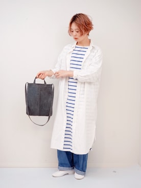 「CUBE SUGAR（キューブシュガー）のアイテム」を使った、よちさん（レディース・157cm）の春コーディネート