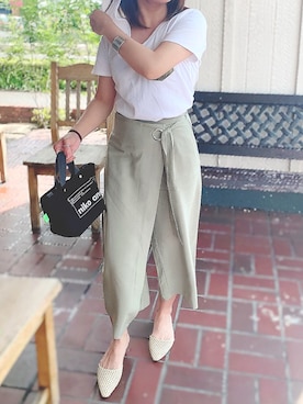 「RCWB（アールシーダブリュービー）のアイテム」を使った、meiさん（レディース・149cm）の夏コーディネート