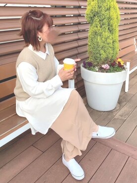 「RESEXXY（リゼクシー）のアイテム（シャツワンピース）」を使った、meiさん（レディース・149cm）の秋コーディネート