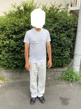 「RED WING（レッドウィング）のアイテム（その他シューズ）」を使った、 山口晶也さん（メンズ・177cm）の夏コーディネート