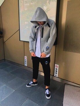 「チェッカーフラッグ祭り」｜しんちゃんさん（メンズ・181cm）の秋コーディネート