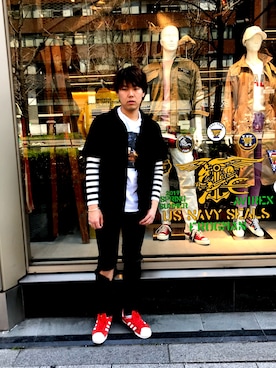 しんちゃんさん（メンズ・181cm）の春コーディネート