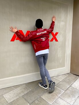 AVIREX(アヴィレックス)の「レザー MIX ナイトフォーク ジャケット