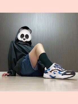 「アイテム（レッグウェア、グリーン系）」を使った、🐼さん（レディース・159cm）の秋コーディネート