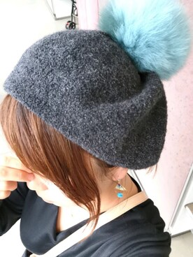 「配色」｜「アイテム（ハンチング/ベレー帽）」を使った、kankiiさん（レディース・146cm）の秋コーディネート
