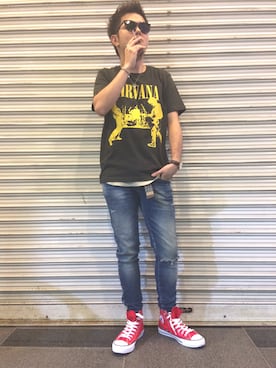 「wjk（ダヴルジェイケイ）のアイテム（アクセサリー）」を使った、hideboonさん（メンズ・165cm）の夏コーディネート