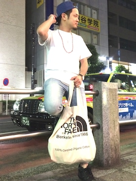 hideboonさんの「 TNF ORGANIC COTTON TOTE」を使ったコーディネート