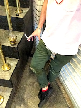 「wjk（ダヴルジェイケイ）のアイテム（アクセサリー）」を使った、hideboonさん（メンズ・165cm）の夏コーディネート
