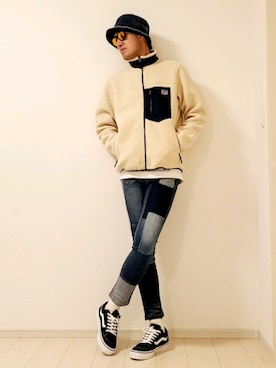 「Levi's（リーバイス）のアイテム（その他アウター）」を使った、Rさん（メンズ・184cm）の冬コーディネート