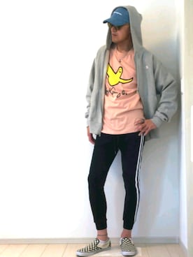 「サングラススタイル」｜「アイテム（スリッポン）」を使った、Rさん（メンズ・184cm）の冬コーディネート