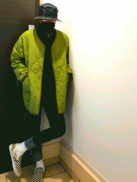 「RVCA（ルーカ）のアイテム（ジャケット/アウター）」を使った、Rさん（メンズ・184cm）の冬コーディネート